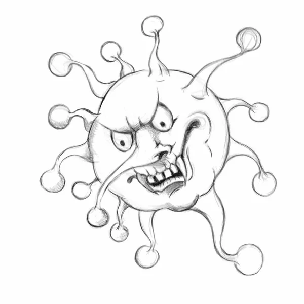 Mewarnai Virus Corona Hitam Putih Warna Gambar