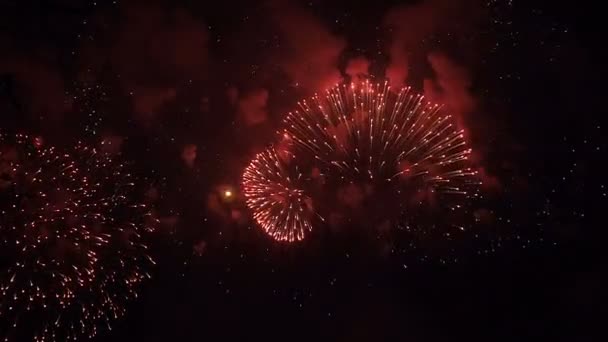 Espantoso show de fogos de artifício — Vídeo de Stock