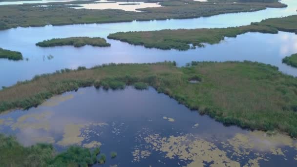 Vista aérea do lago — Vídeo de Stock