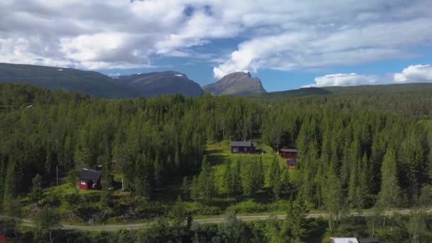 Güzel Doğa Norveç 'in Havadan Görünümü — Stok video