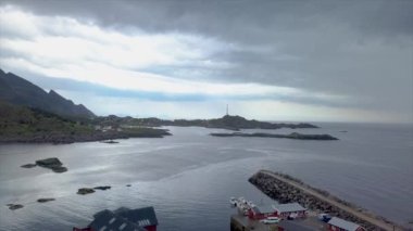 Lofoten sahil havadan görünümü
