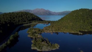 Güzel Doğa Norveç 'in Havadan Görünümü