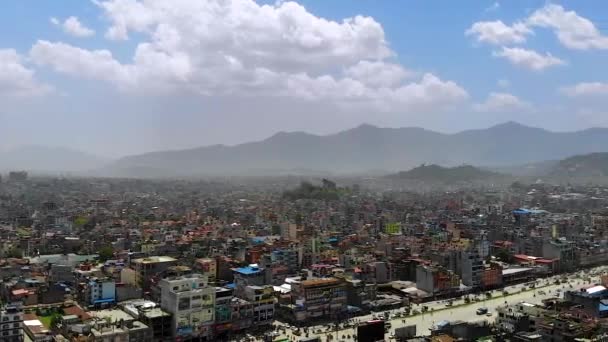 Widok z lotu ptaka na Katmandu — Wideo stockowe