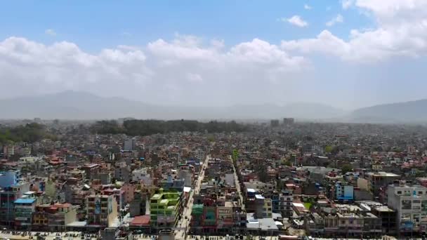 Letecký pohled na Káthmándú — Stock video