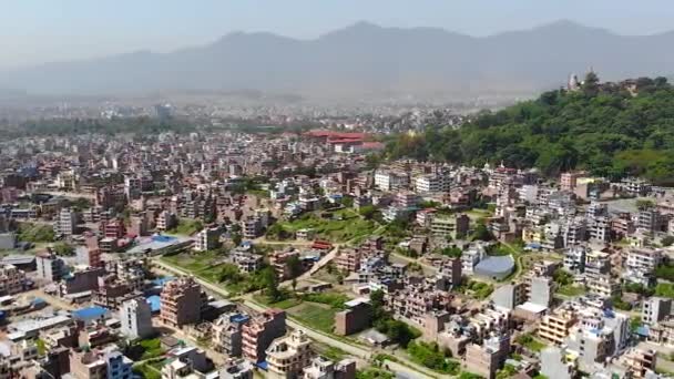 Вид с воздуха на Катманду — стоковое видео