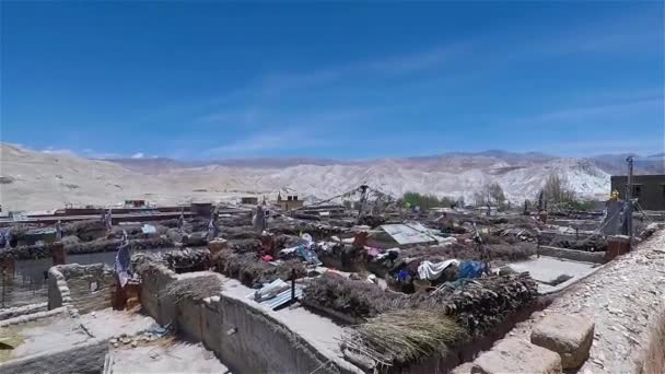 Lo Mantang Mustang krallığının başkenti — Stok video