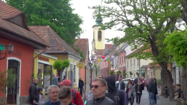 Oude stad Szentendre — Stockvideo