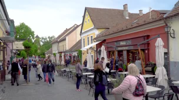 Oude stad Szentendre — Stockvideo