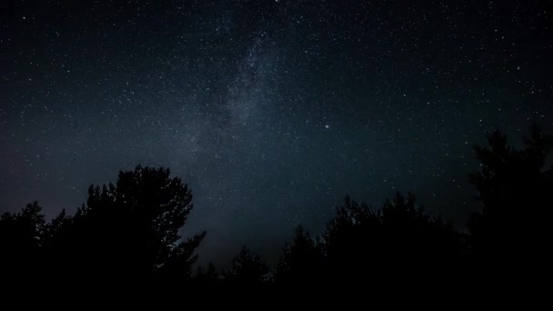 天の川銀河の時間の経過と夜明け — ストック動画
