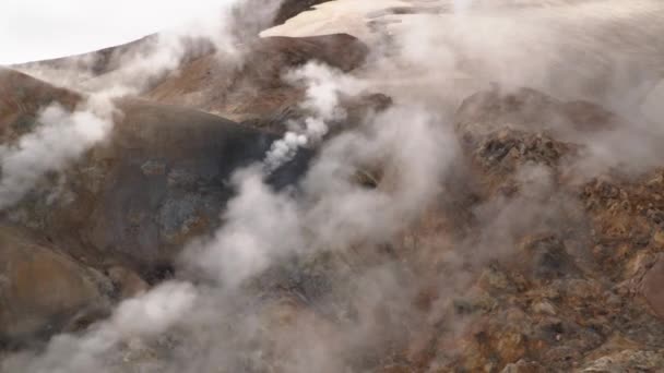 Kerlingarfjoll Jeotermal Alanında Sıcak Bahar — Stok video