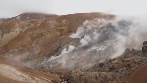 Kerlingarfjoll Geotermal Bereich — Stockvideo