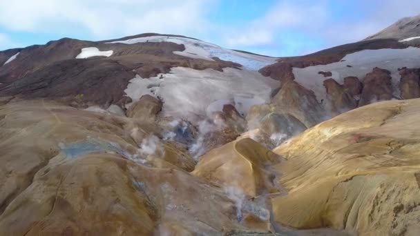 Zona geotérmica de Kerlingarfjoll — Vídeo de stock