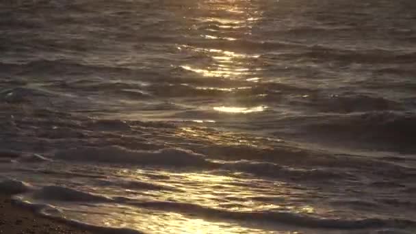 Krásný západ slunce na moři — Stock video