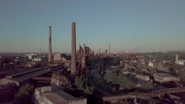 Veduta aerea dell'impianto metallurgico — Video Stock
