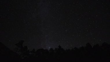 Gece gökyüzünde hareket eden yıldızların zamanı