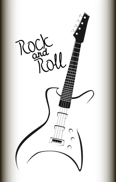 Rock music poster. Bass guitar. EPS10 vector illustration — Stock Vector