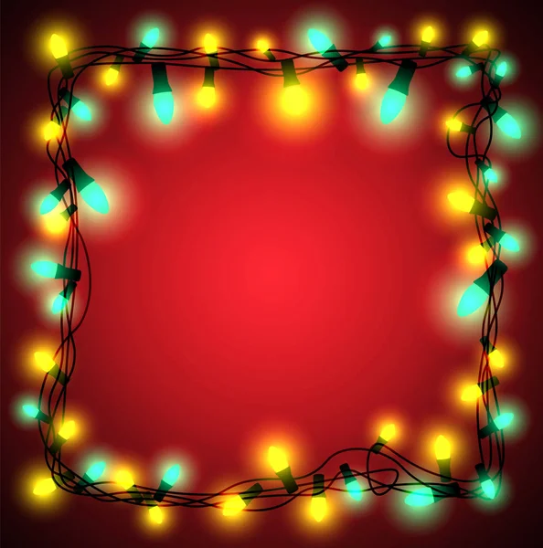 Lumières Noël Sur Fond Flou — Image vectorielle