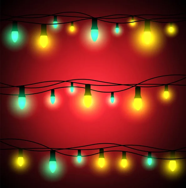 Lumières Noël Sur Fond Flou — Image vectorielle