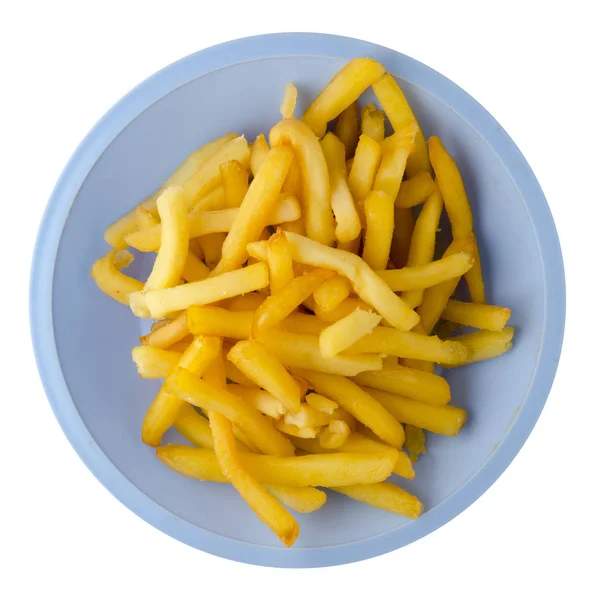 Bak Aardappelen Geïsoleerd Een Witte Achtergrond Fry Aardappelen Een Bord — Stockfoto