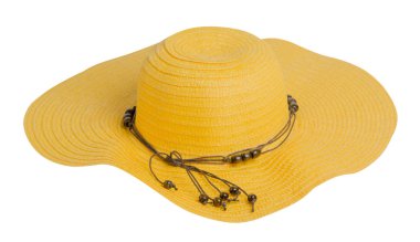 Beyaz arka plan üzerinde izole kadın şapka. Bayanlar plaj şapka. renkli şapka .