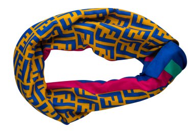 eşarp yaz. çok renkli atkı. Eşarp Üstten Görünüm.