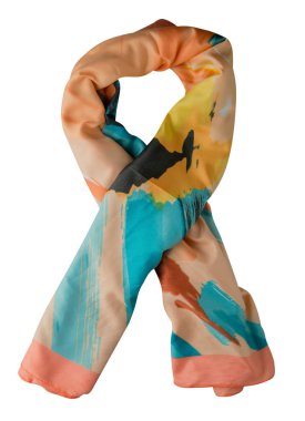 eşarp yaz. çok renkli atkı. Eşarp Üstten Görünüm.