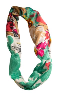 eşarp yaz. çok renkli atkı. Eşarp Üstten Görünüm.