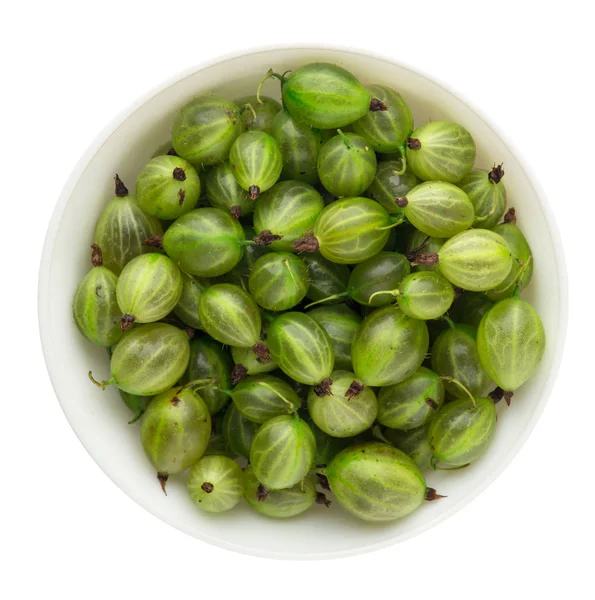 Bektaşi beyaz arka plan üzerinde izole plaka üzerinde. yeşil Bektaşi üzümü üstten görünüm. sağlıklı gıda