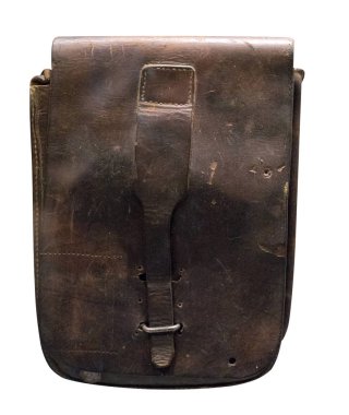 Beyaz arka plan üzerinde izole asker deri tablet. deri tablet asker kez ikinci Dünya Savaşı.