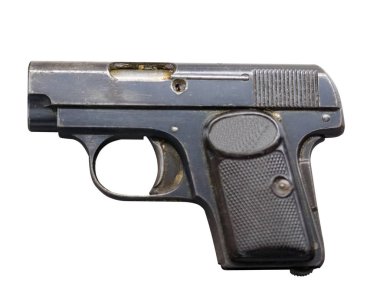 Beyaz arka plan üzerinde izole silah. Dünya Savaşı Ii.Mauser Yurkovtsev tabanca silah