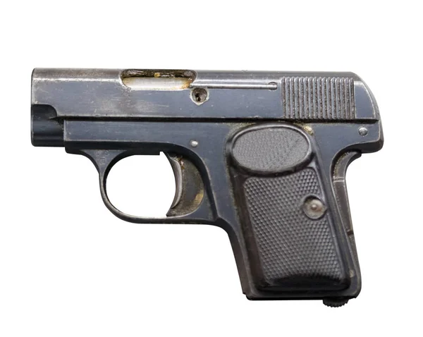 Pistolet Białym Tle Pistolet Wojny Światowej Mauser Yurkovtsev Pistolet — Zdjęcie stockowe