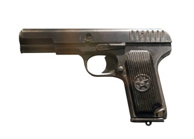 Beyaz arka plan üzerinde izole silah. Dünya Savaşı Ii.Mauser Yurkovtsev tabanca silah