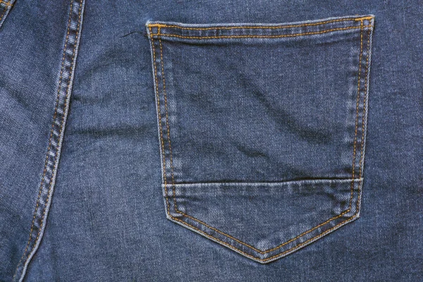 Blue Jeans Detail Vintage Blue Jeans Texture Pocket Pocket Jeans — Stock Photo, Image