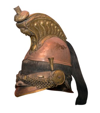 Beyaz arka plan üzerinde izole Roma centurion kask. Vintage Roma centurion kask .