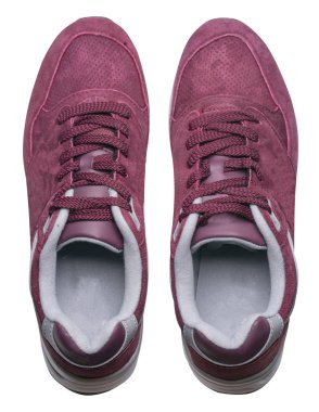 Beyaz arka plan üzerinde izole kırmızı spor ayakkabılar. Spor Ayakkabı.