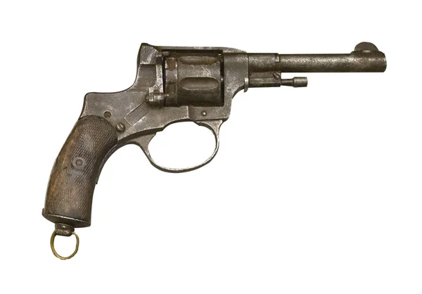 Pistolet Isolé Sur Fond Blanc Pistolet Seconde Guerre Mondiale Pistolet — Photo