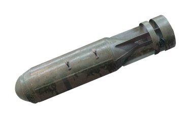 Dünya Savaşı, beyaz arka plan üzerinde izole havadan bomba. Havadan bomba yan görünüm .