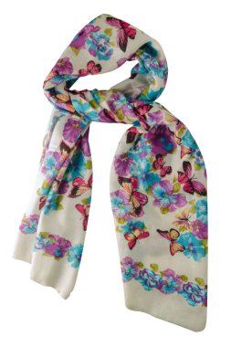 eşarp yaz. çok renkli atkı. Eşarp Üstten Görünüm