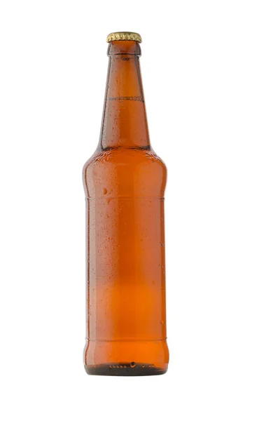 Pivní láhev izolovaných na bílém pozadí. Pivní láhev s wate — Stock fotografie