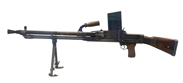 автоматическая винтовка изолирована на белом фоне. автоматическая винтовка
