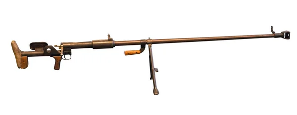 Rifle automático isolado no fundo branco. rifle automático da Segunda Guerra Mundial — Fotografia de Stock