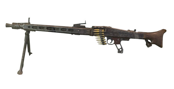 автоматическая винтовка изолирована на белом фоне. автоматическая винтовка
