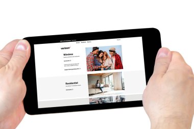  Verizon İletişim web sitesi ana sayfası.  