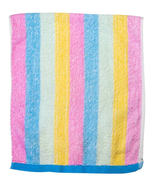   Beyaz arka plan üzerinde izole plaj havlusu 