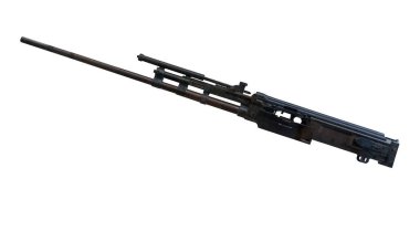 beyaz arka planda izole uçak topu varil. İkinci Dünya Savaşı sırasında bir hava topu varil .