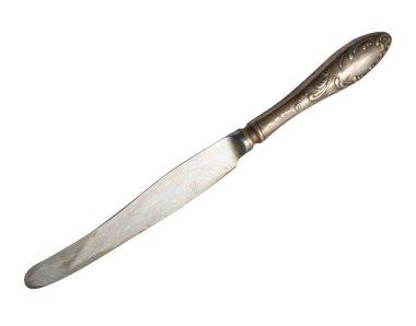 Bıçak beyaz bir arka plan üzerinde izole. metal bıçak. vintage bıçak