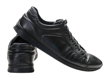 Beyaz arka plan üzerinde izole deri ayakkabılar. deri l Ayakkabı