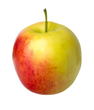 elma beyaz arka plan üzerinde izole. kırmızı sarı elma