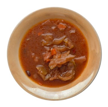 beyaz arka planda izole sebze çorbası .p sebze çorbası