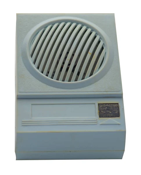 Modrý retro rádio izolovaný na bílém pozadí. rádio — Stock fotografie